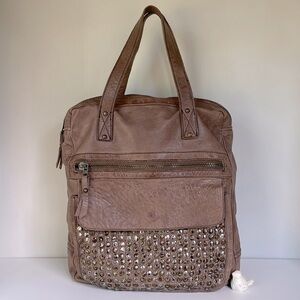 Costanza Rota Distressed Genuine Leather Backpack